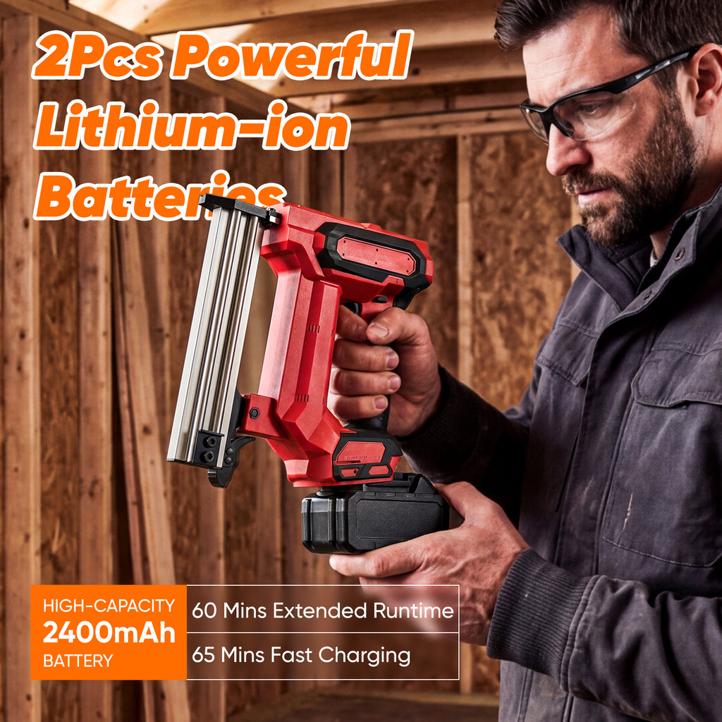 2 Powerful 2400mAh Lithium-ion Batteries - 60 Min Runtime